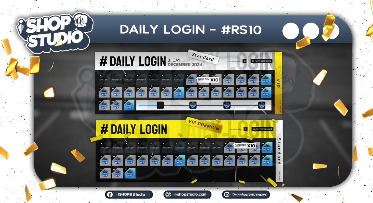 ISHOP DAILYLOGIN Open Server ราคาถูก